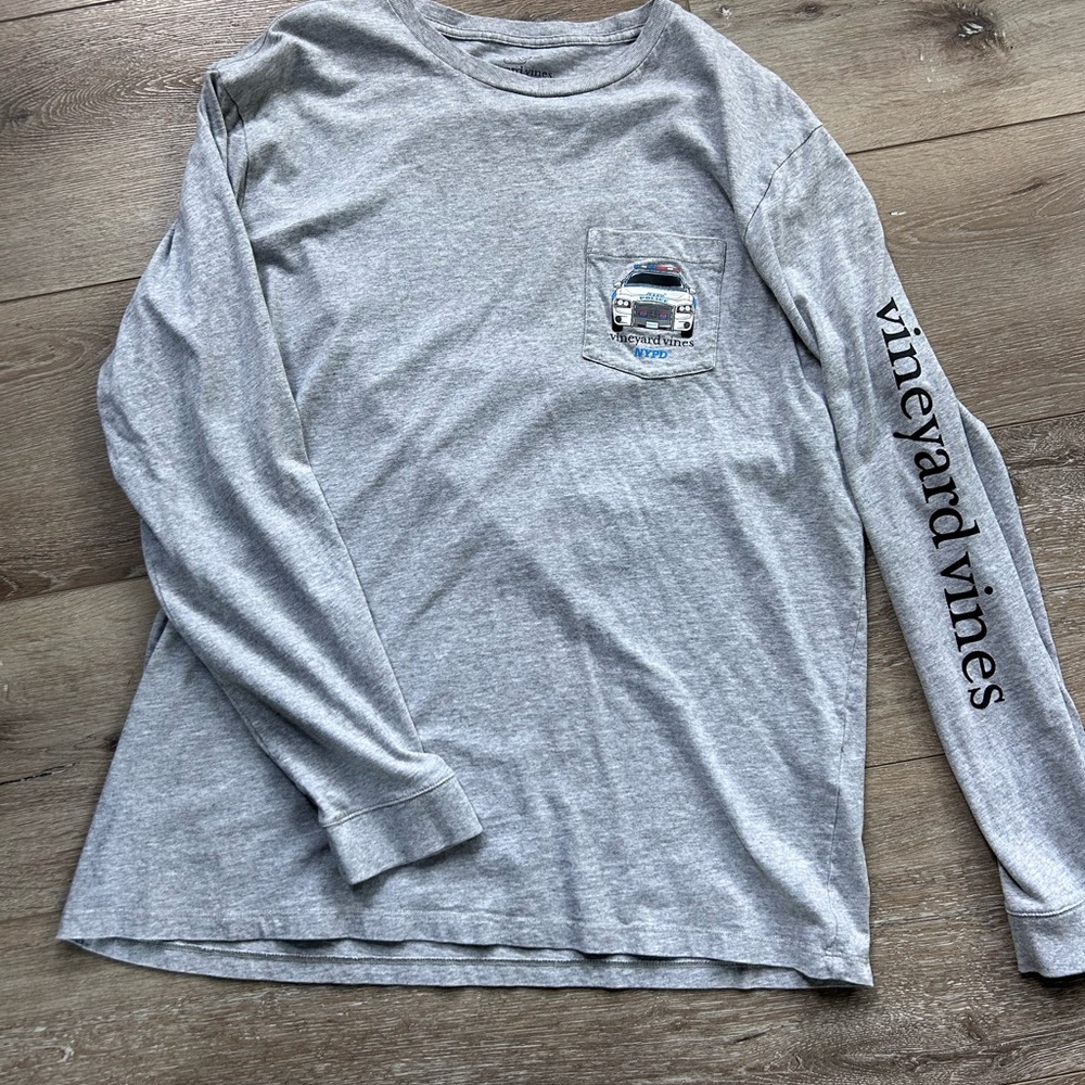 Vineyard Vines Light Gray Long Sleeve Tee